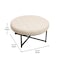 Flash Furniture Ashton 34 Round Cotton Linen Tufted Ottoman with Metal Frame, Beige Cotton Linen/Black Frame WX-TY-104-BGE-LN-BLK-GG - alternate 5